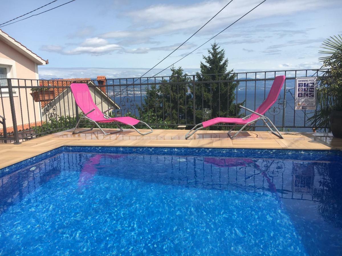 House Anastazia With Spectacular View Villa Lovran Exteriör bild