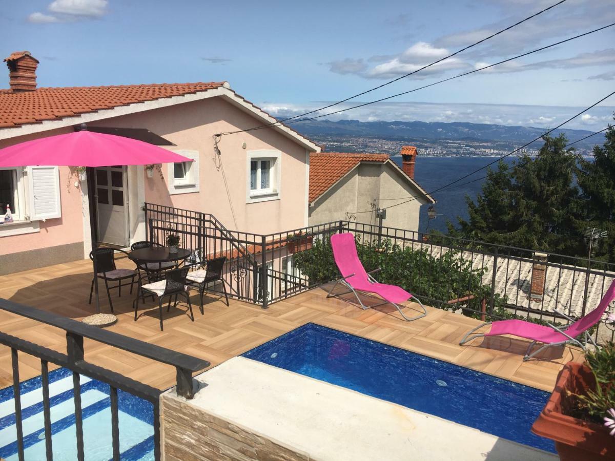 House Anastazia With Spectacular View Villa Lovran Exteriör bild